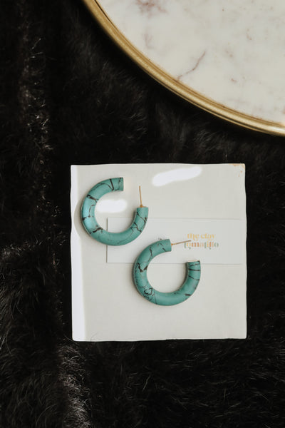 Turquoise Hoops