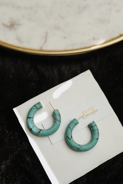 Turquoise Hoops