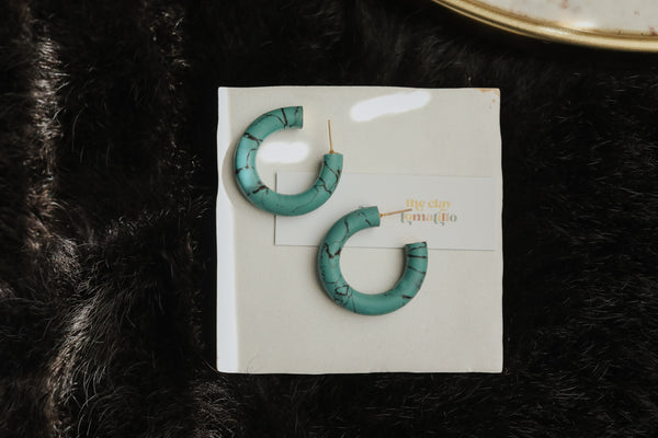 Turquoise Hoops