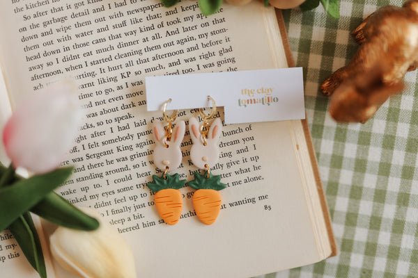 Bunny + Carrot Dangles